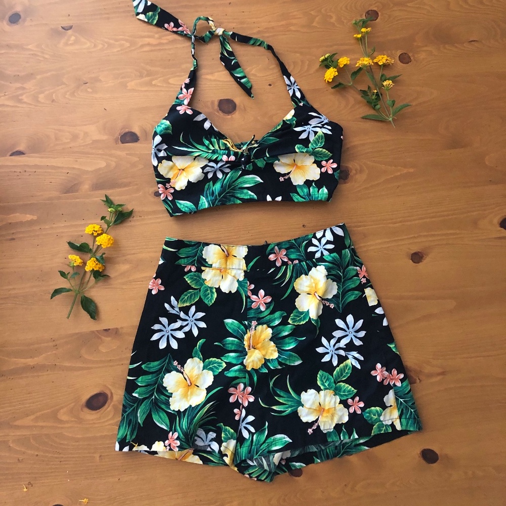 Reformation Shorts and Bra